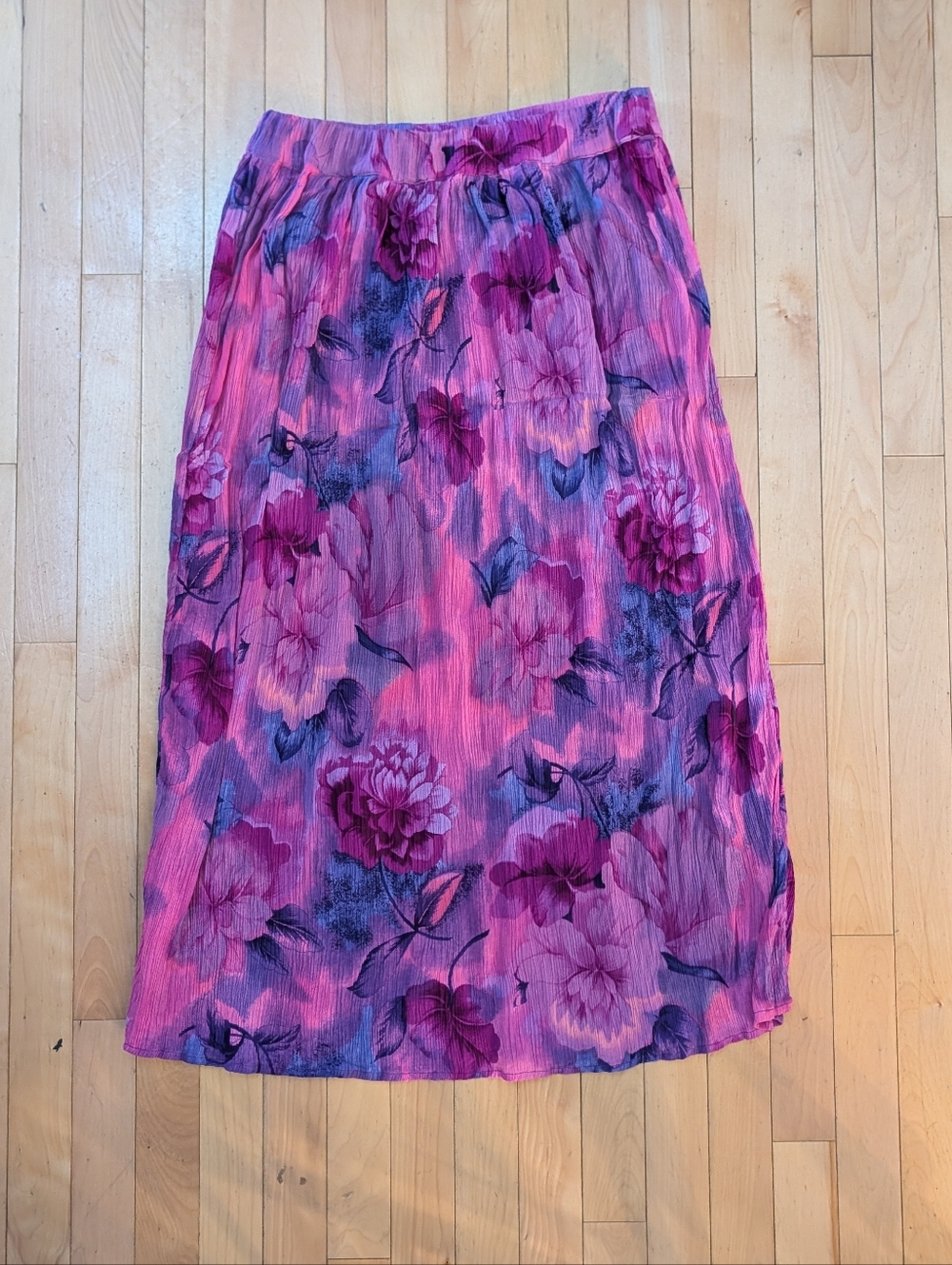 Vtg Take Two Floral Maxi Skirt